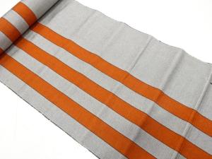 アンティーク　縞模様織り出し八寸帯地反物